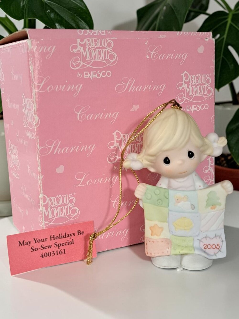 Precious Moment 2005 Ornament May Your Holidays Be So-Sew Special 4003161 Enesco